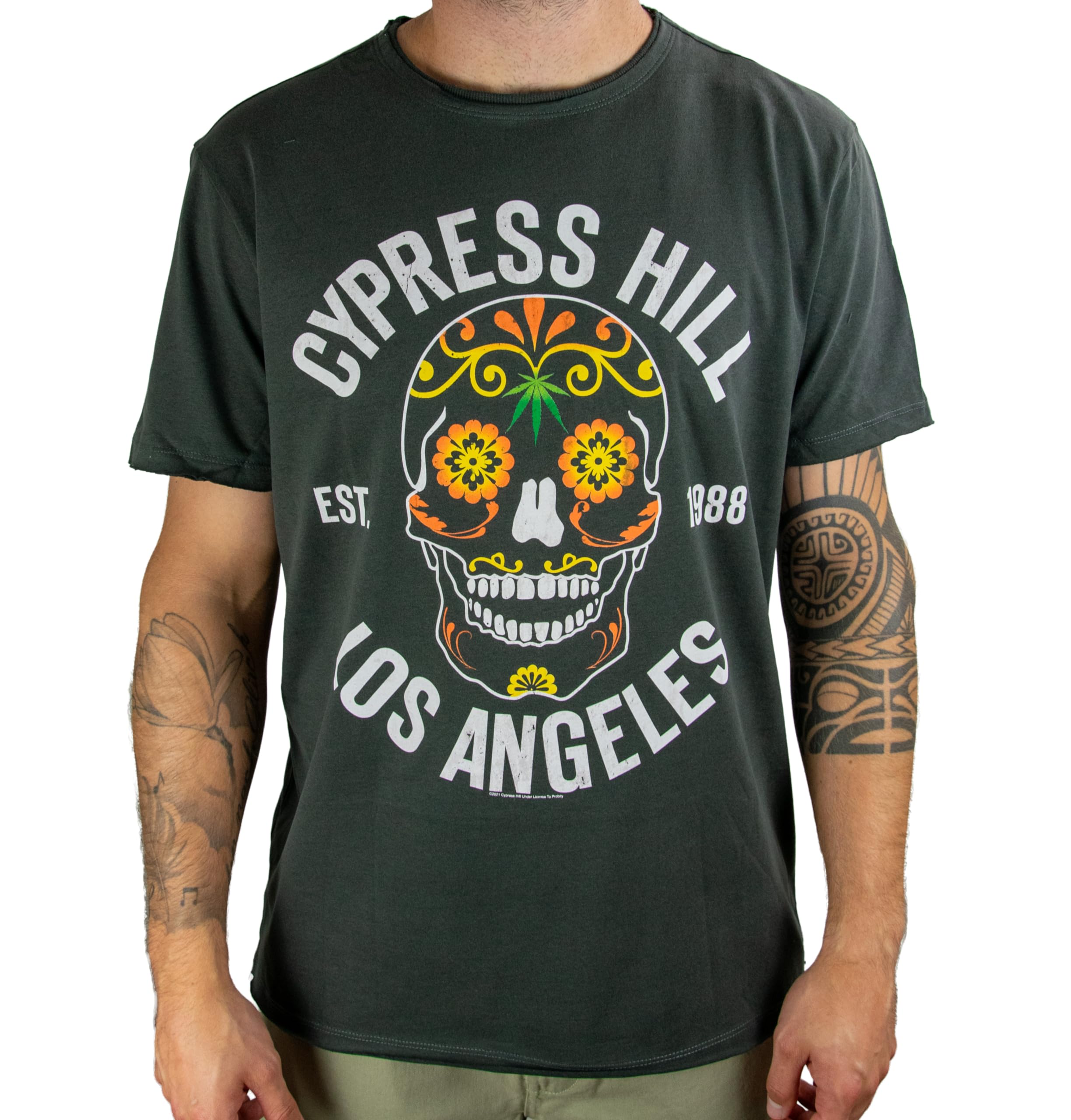 Amplified Herren Collection - Floral Skull T-Shirt