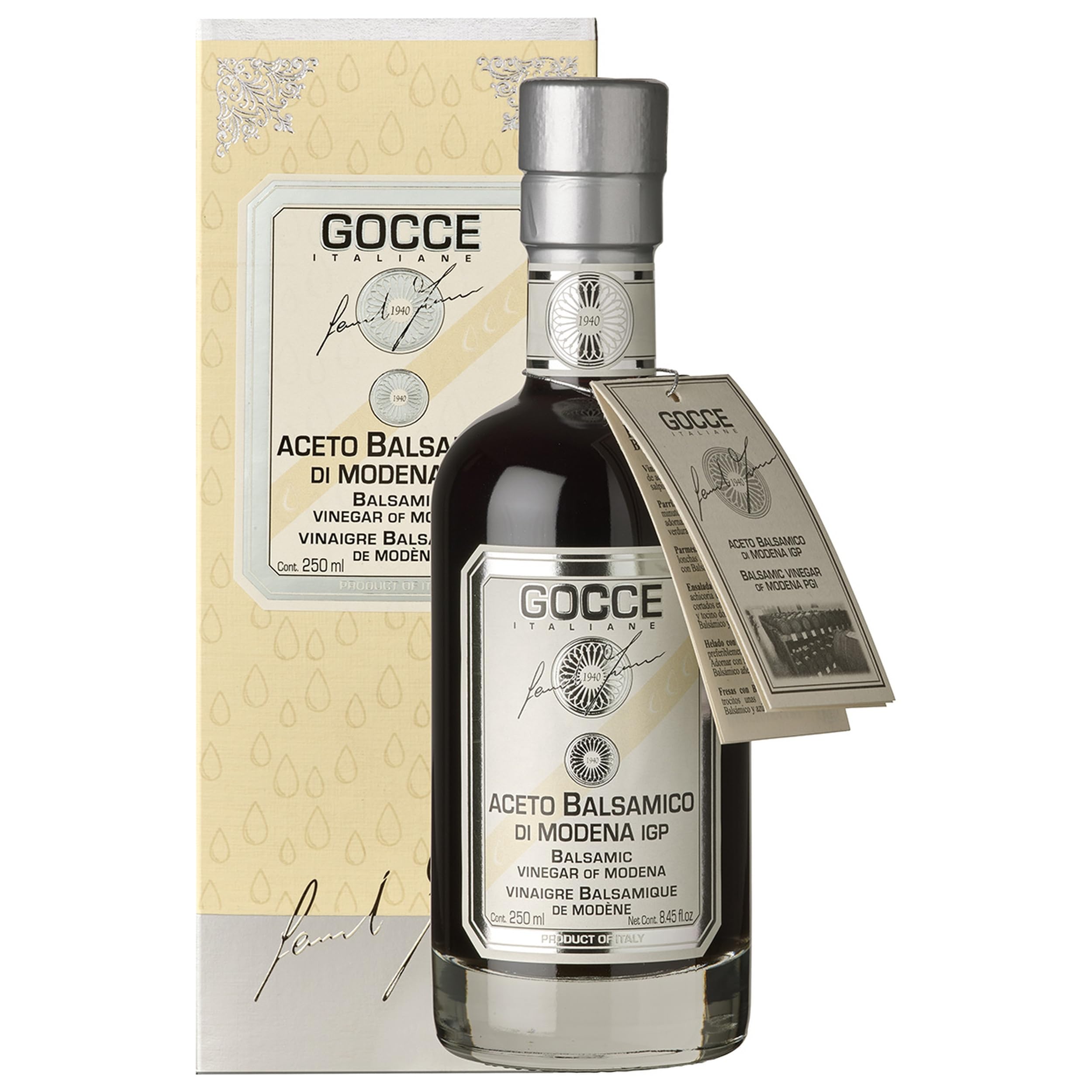 Leonardi Gocce Aceto Balsamico di Modena IGP 2 Travasi Italien inkl. FeinWert E-Book (6 x 0.25 l)