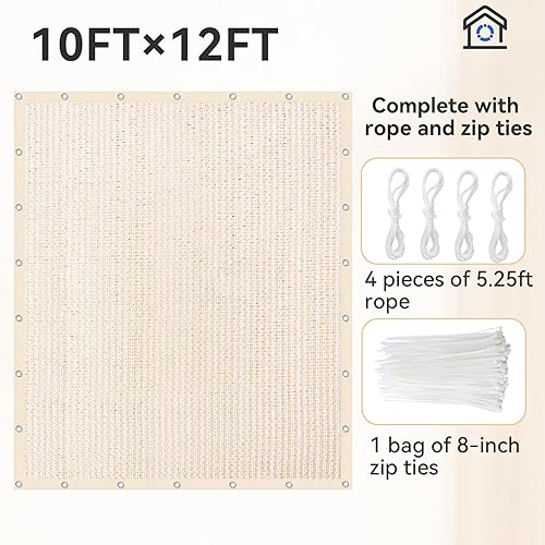 Miniatura 6 de Toldo para pérgola mejorada, 95 % paño para sombra solar con ojales para pérgola porche, toldo de repuesto duradero anti-UV pérgola, lona de malla