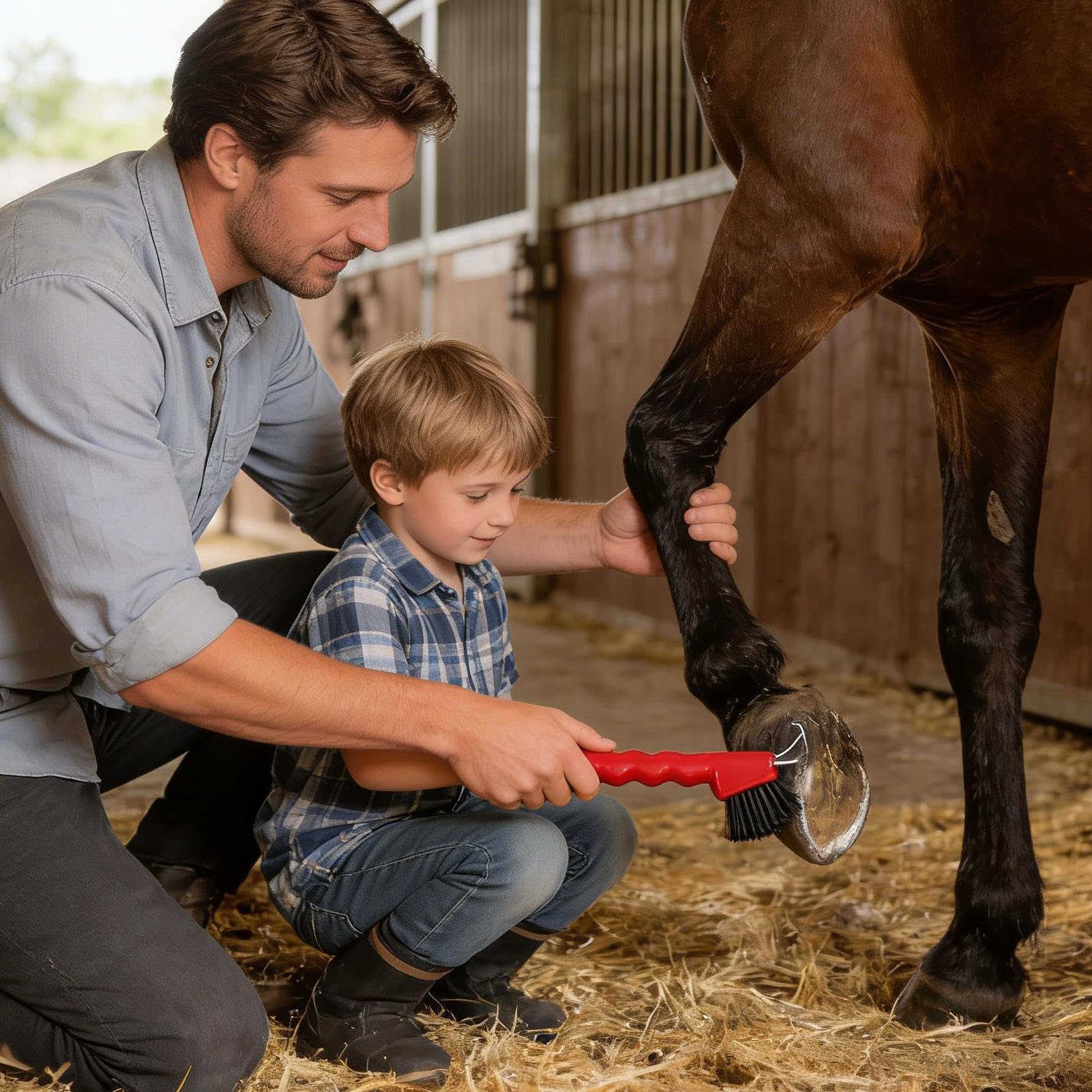 Kit de Aseo para Caballos Equipo de Cuidado y Limpieza dedicado a Equinos | Cepillo para Caballos Regalo para Toda la Familia