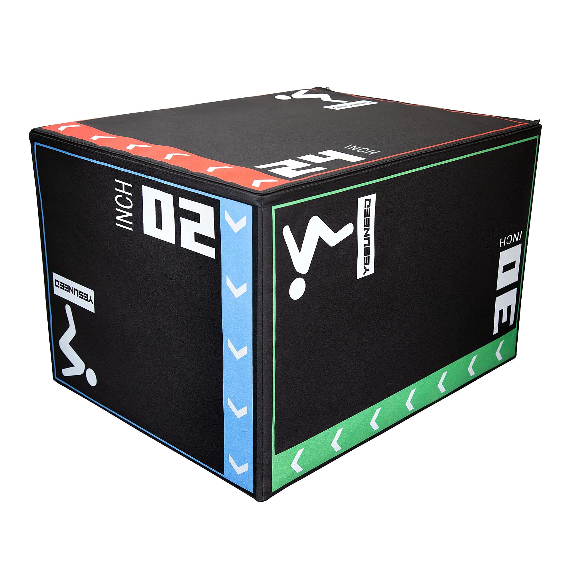 Holleyweb 3 in 1 Foam Plyometric Jump Box 20"x24"x30" Jump Training