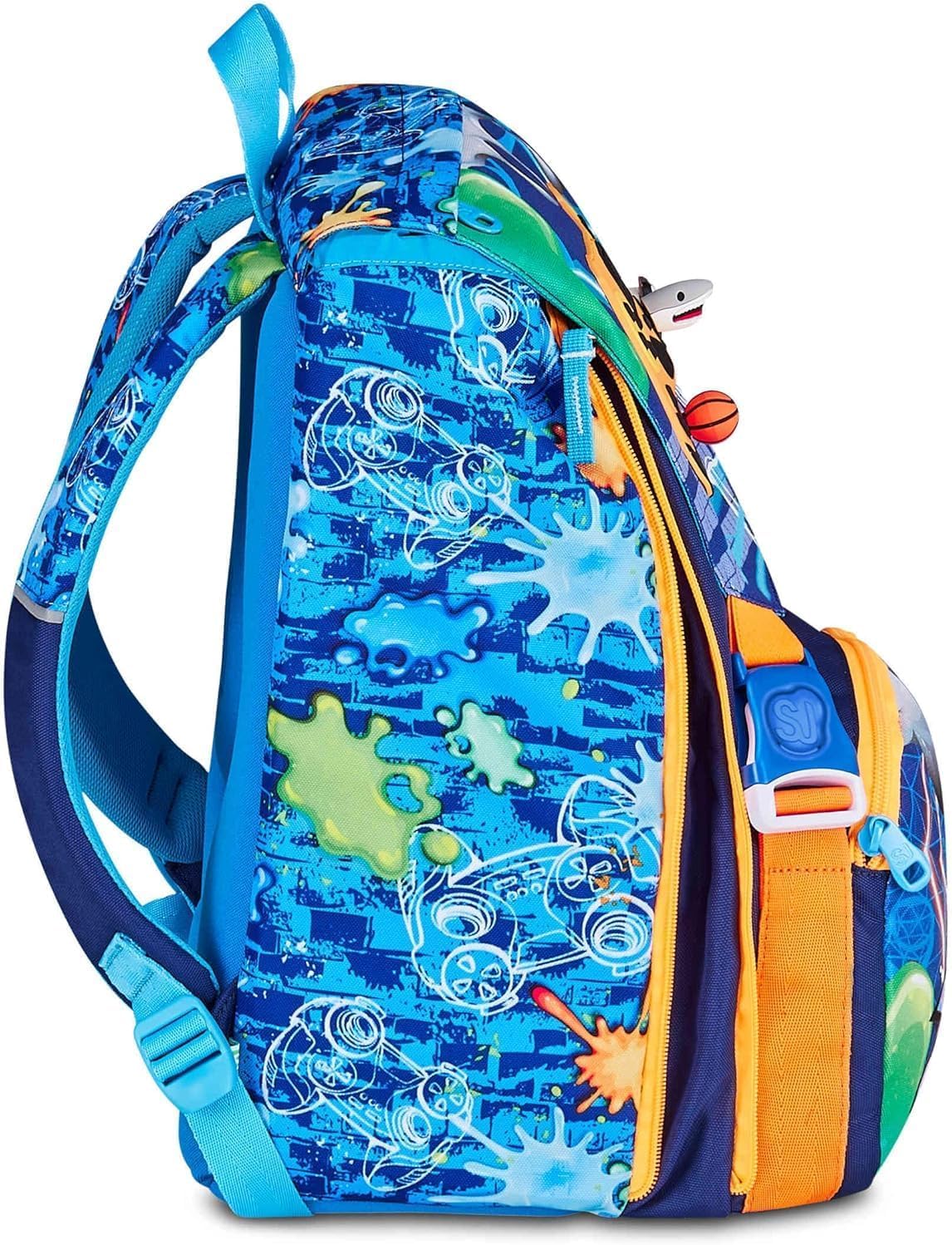 Schoolpack Zaino Seven SJ Gang Joystick Sport 43x27x16 cm + Astuccio Completo