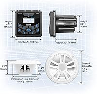 Vista 4 de BOSS Audio System gama completa – Altavoces marinos resistentes a la intemperie de 2 vías, se venden en pares