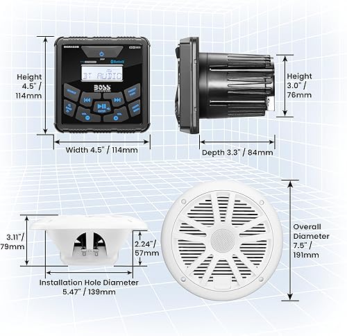 Vista 34 de BOSS Audio Systems Radio con Bluetooth empotrable, Negro