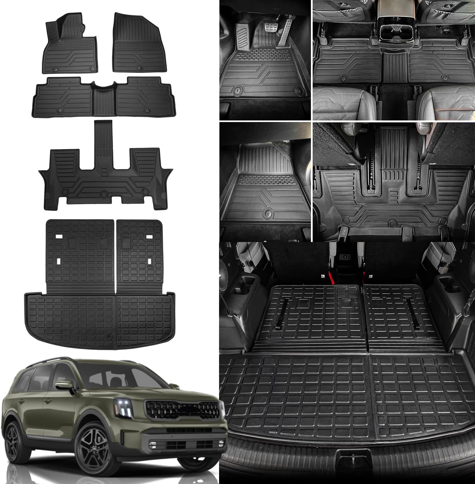 KTOTRAS Floor Mats for 20202024 Kia Telluride 7&8 Seats