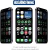 Ehr. iPhone 14 Pro Max ile Uyumlu Gizlilik Filtreli Darbelere Karşı Maksimum Koruma Sağlayan ve Kolay Uygulama Aparatlı Toz Bırakmayan Hayalet Cam (iPhone 14 Pro Max)