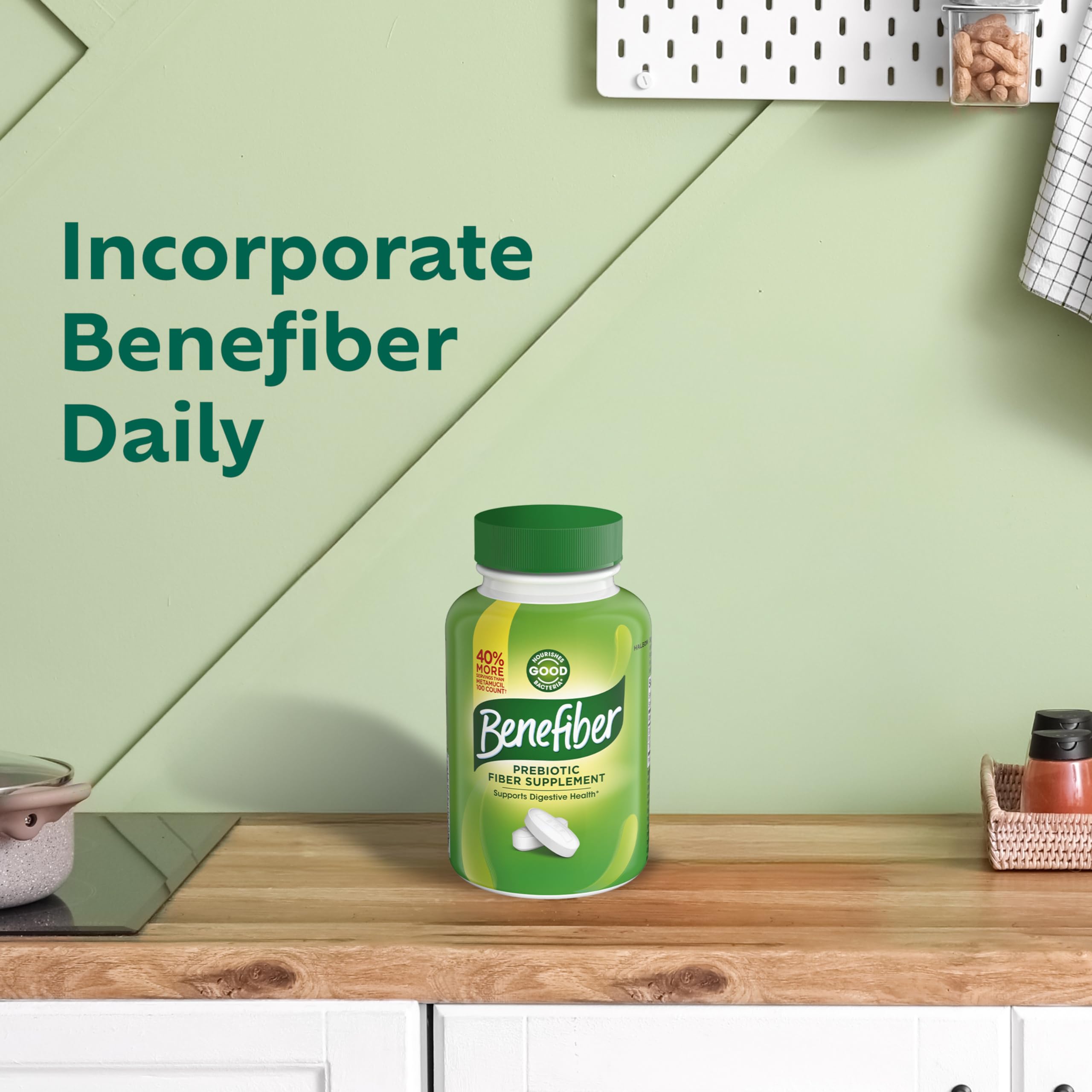Benefiber Prebiotic Fiber Supplement Caplets, 84 count — Amazon image 3
