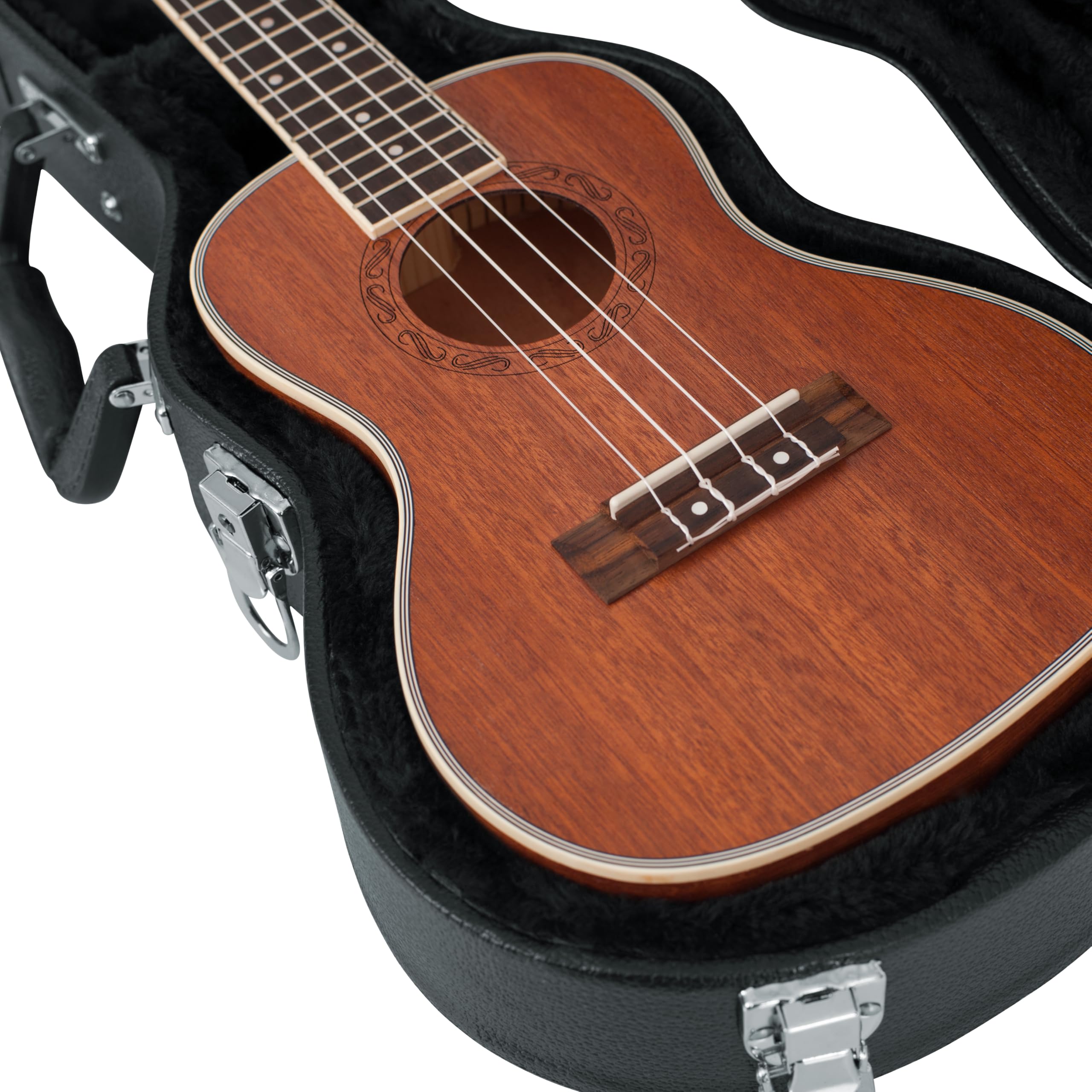Gator Cases Estuche Deluxe de Madera Dura para Ukeleles Estilo Concierto; (GWE-UKE-con)