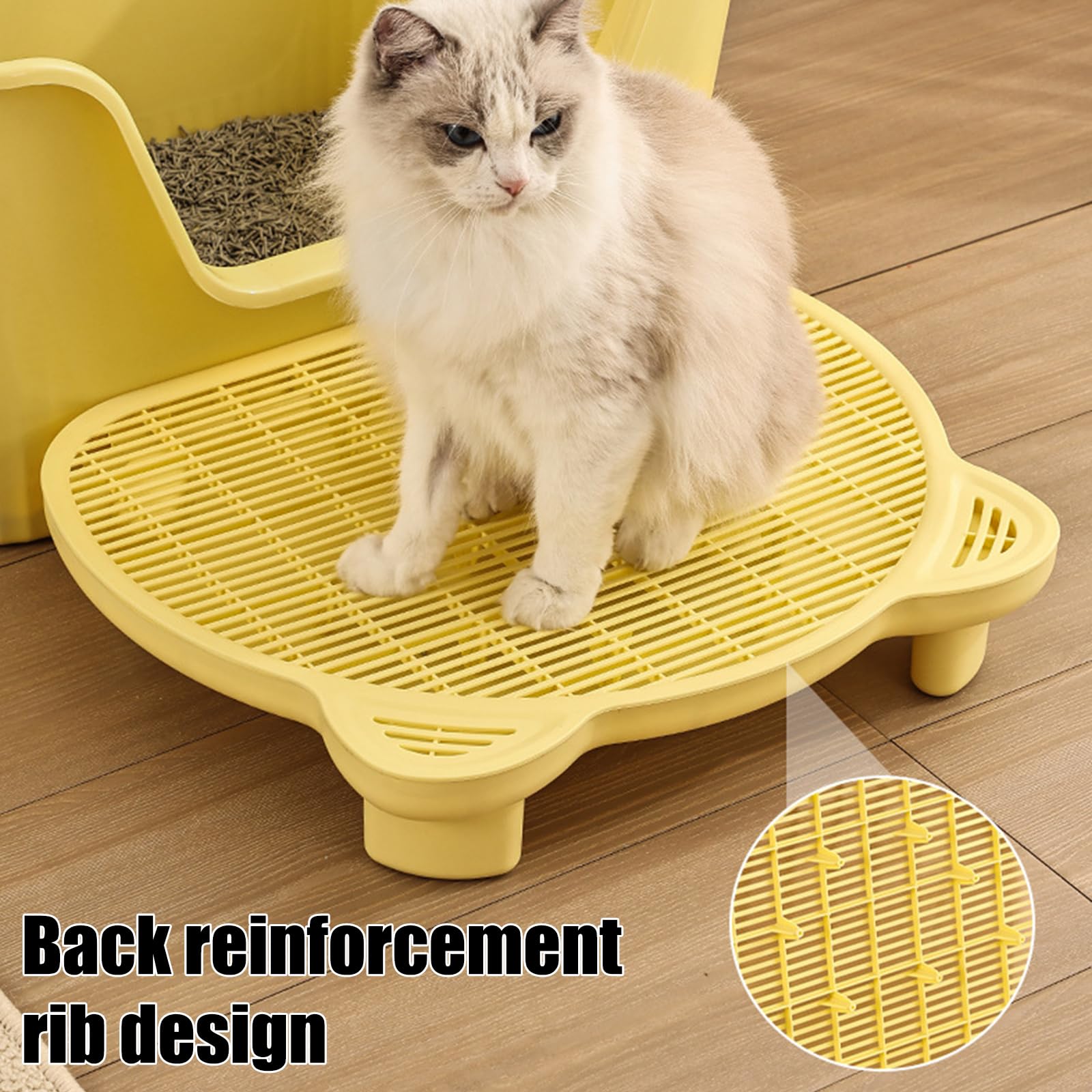 Katzenstreu Rampen, Katzenstreu Auffang Tritthocker, Katzenstreu Tablett Matte Spritzen von Sammelgut, sorgt für die Reinigung zu Hause, doppellagige Matte