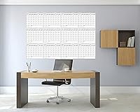 Vista 3 de Lámina de calendario anual SwiftGlimpse tamaño grande, para utilizar con marcadores borrables, para colgar en la pared, 12 meses, reutilizable