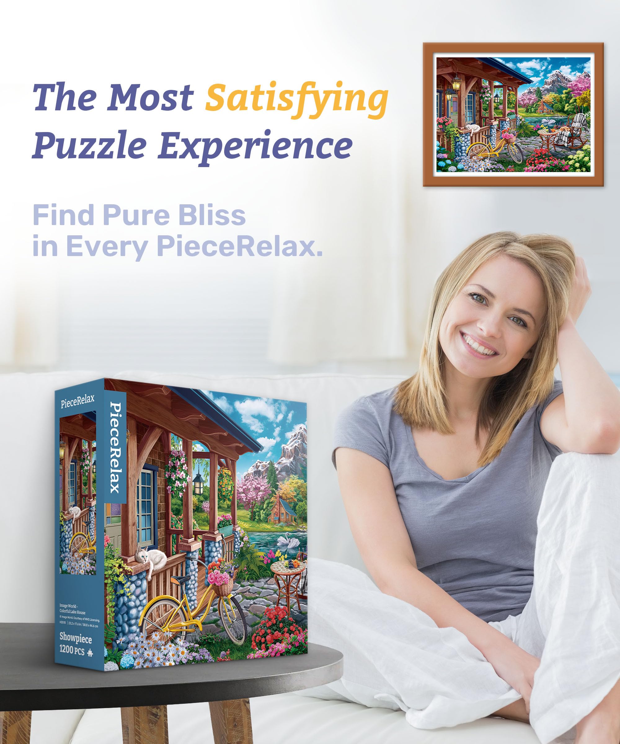 PieceRelax Plastic Jigsaw Puzzles for Adults 1200 Pieces, Image World - Image 2
