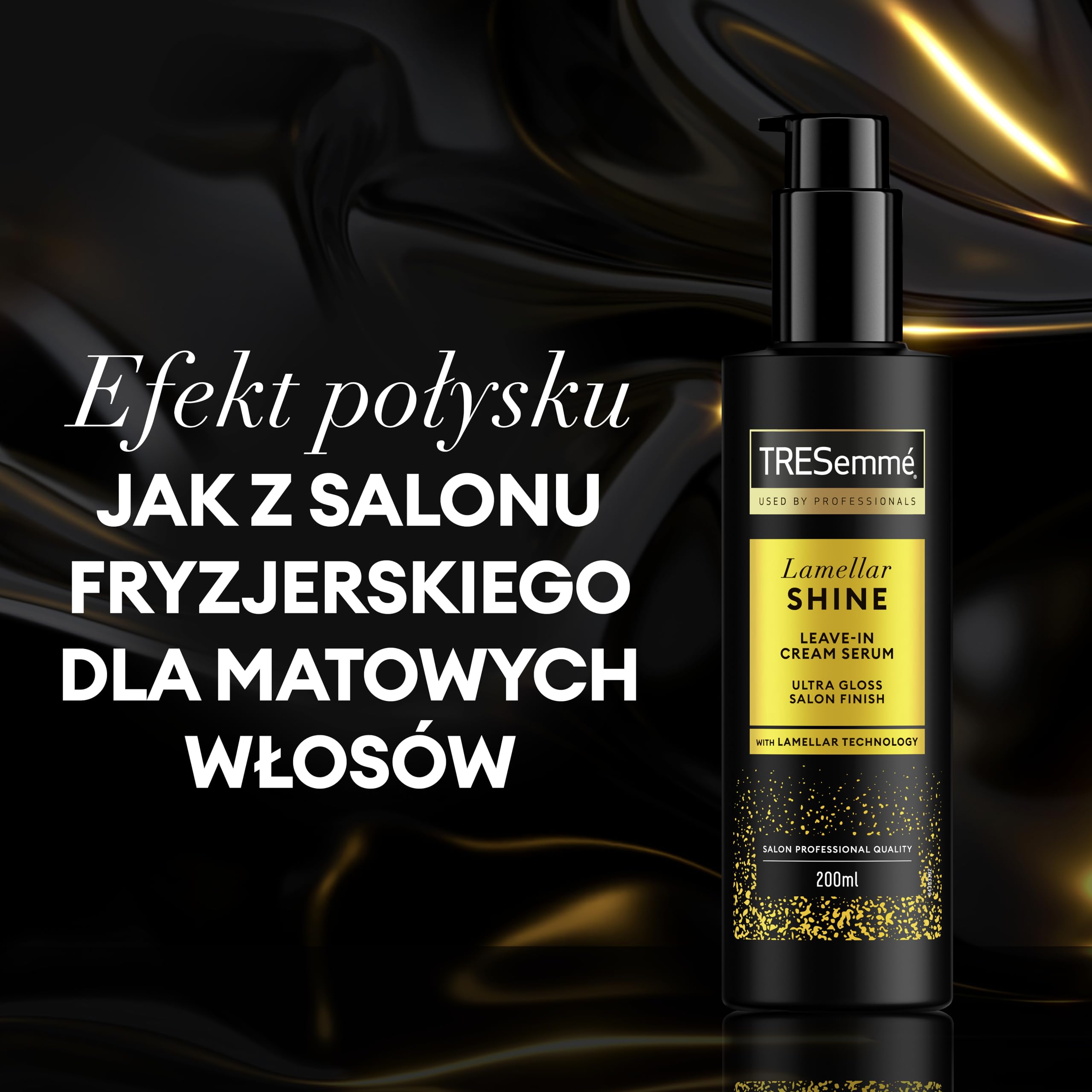 TRESemmé Kremowe serum bez spłukiwania Lamellar Shine kuracja do włosów matowych i skłonnych do plątania, zapewniająca efekt jak z salonu serum z opatentowaną technologią Lamellar 200 ml 2 sztuki