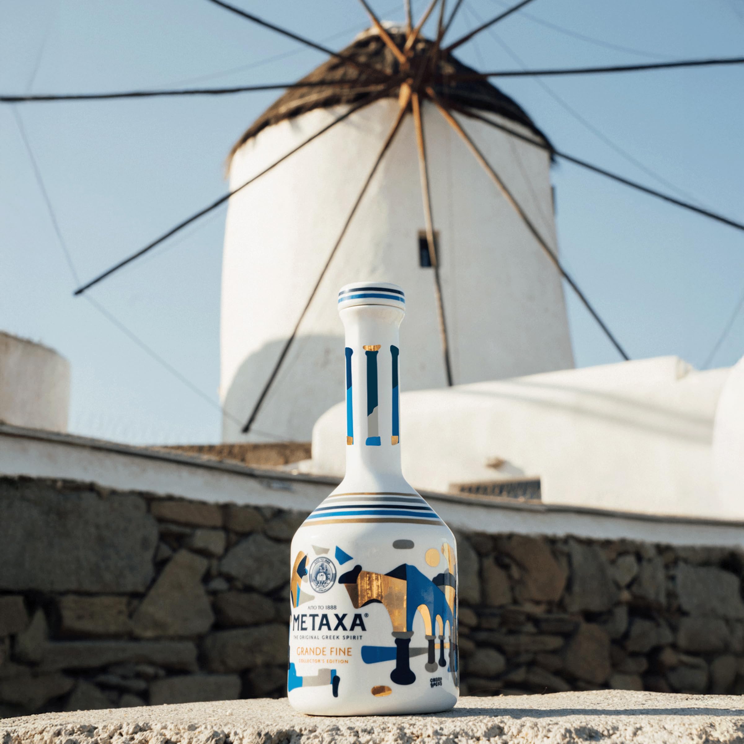 Metaxa GRANDE FINE Collector's Edition Keramikflasche 40% Vol. 0,7l in Giftbox