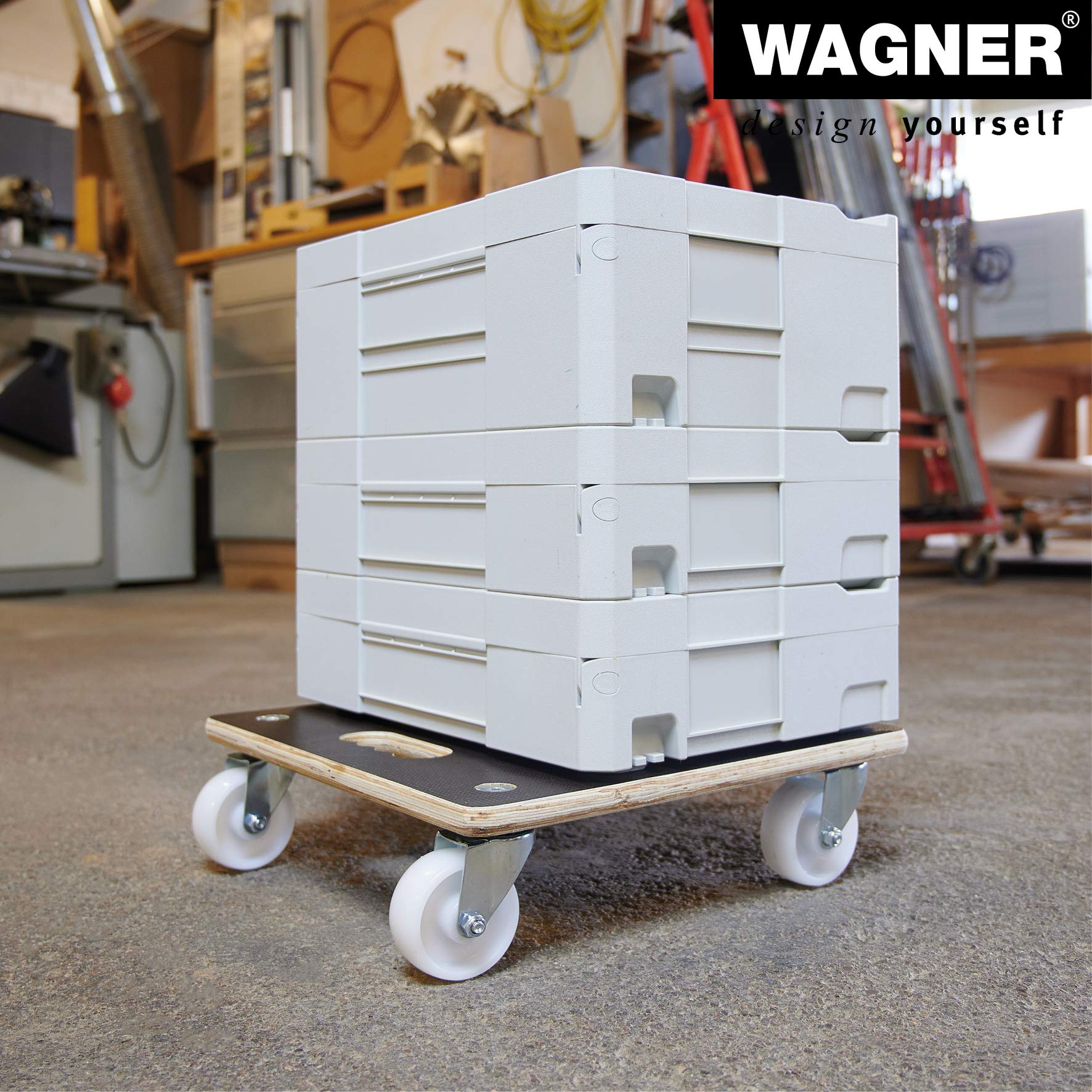 WAGNER Transport dolly MM 1339 I 38 x 38 cm - voor zwaar beladen dozen