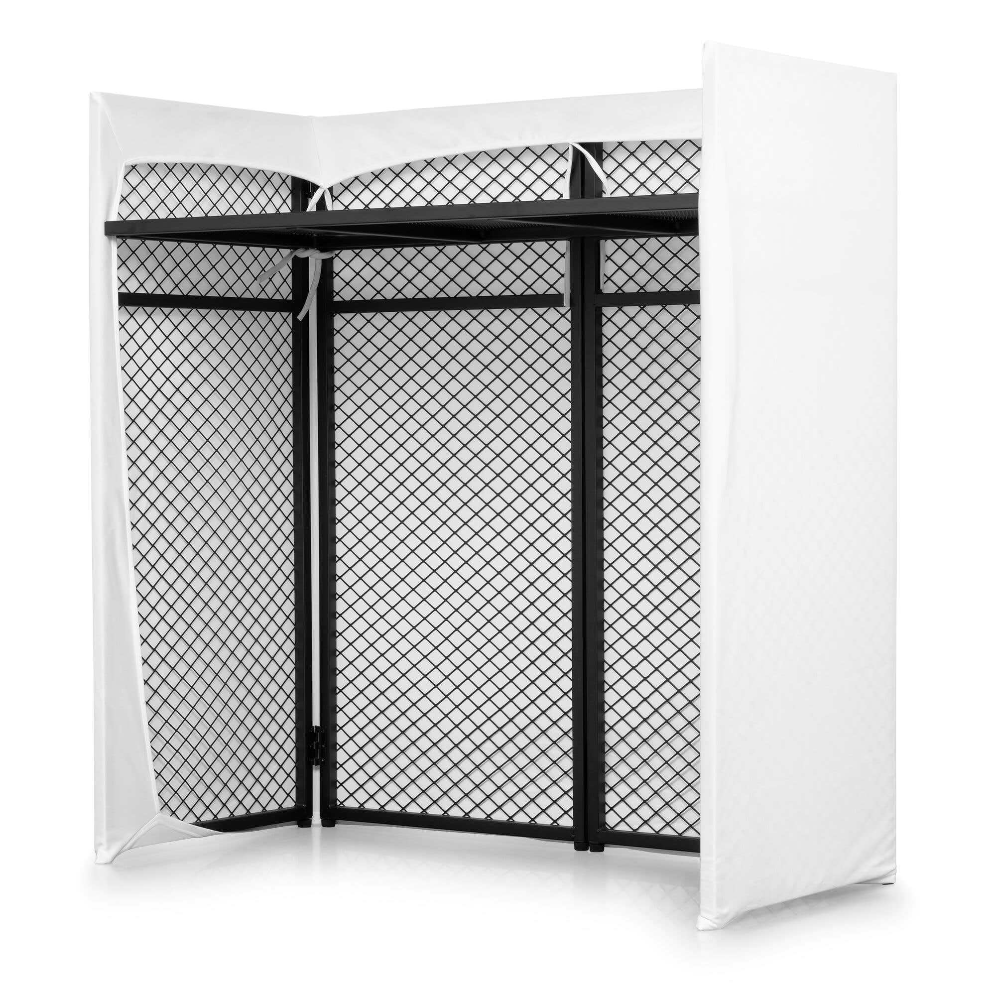 Vonyx DBC105 - Mobiler DJ Tisch Klappbar - 1 Meter, Kompakter DJ Pult inkl. Tasche & 2 Cover (Weiß/Schwarz), 25kg Belastbar, Mobiler DJ Stand für Equipment & Controller - Alu Schwarz