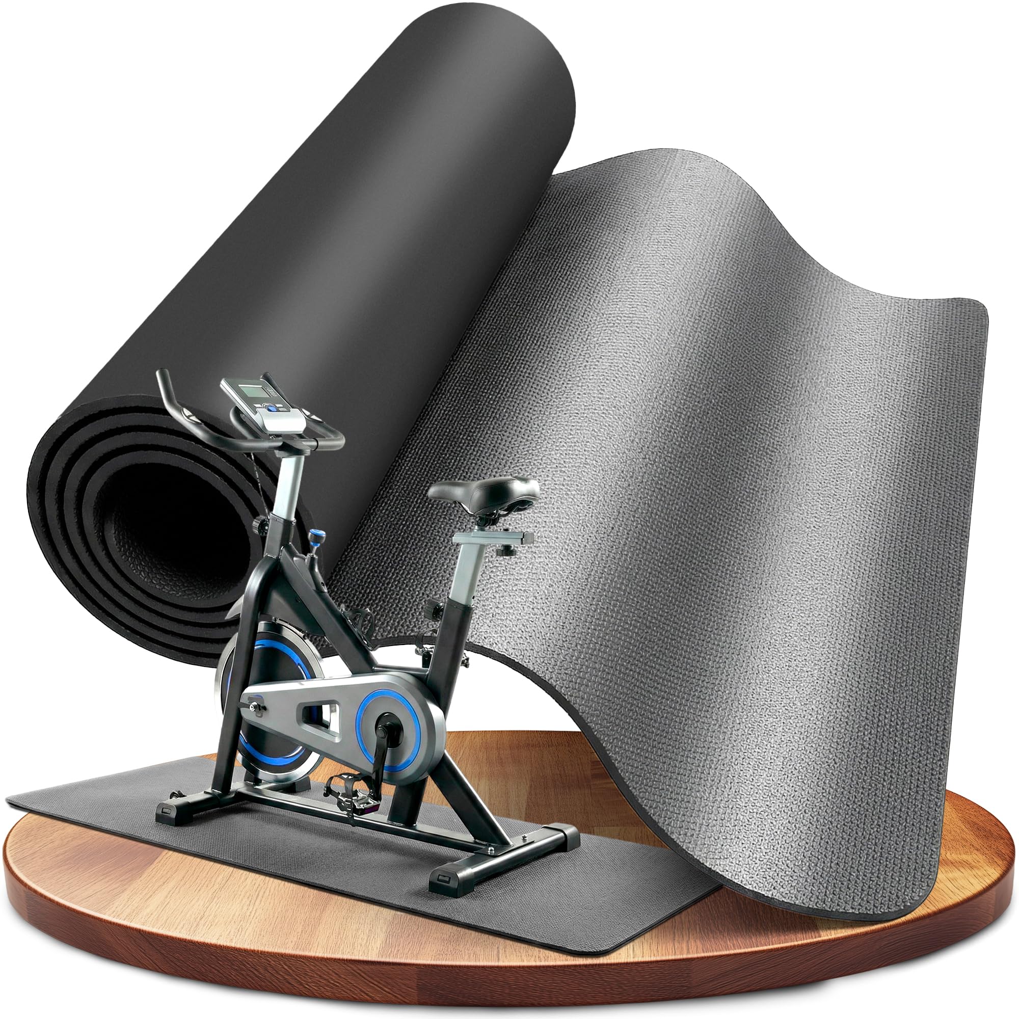 LILENO SPORTS Bodenschutzmatte Fitnessgerät 60x180 cm | 8 mm starke Fitnessgeräte Unterlage | Sportmatte und Fitnessmatte rutschfest | Ideal Schalldämmend für Crosstrainer, Laufband oder Home Gym