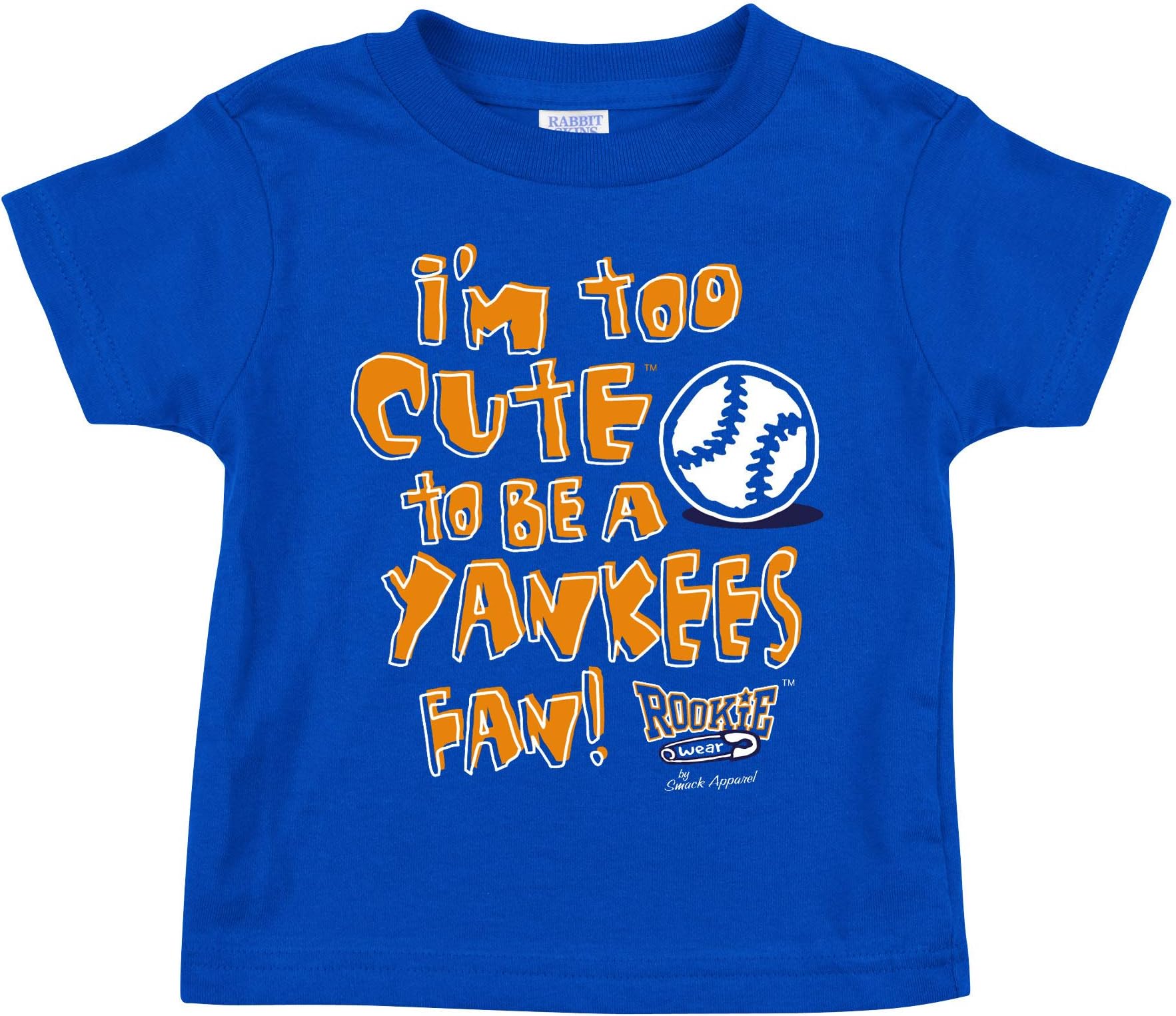 Rookie Wear by Smack ApparelNY Baseball Fans. Too Cute Royal Onesie (NB-18M) Or Toddler Tee (2T-7T)
