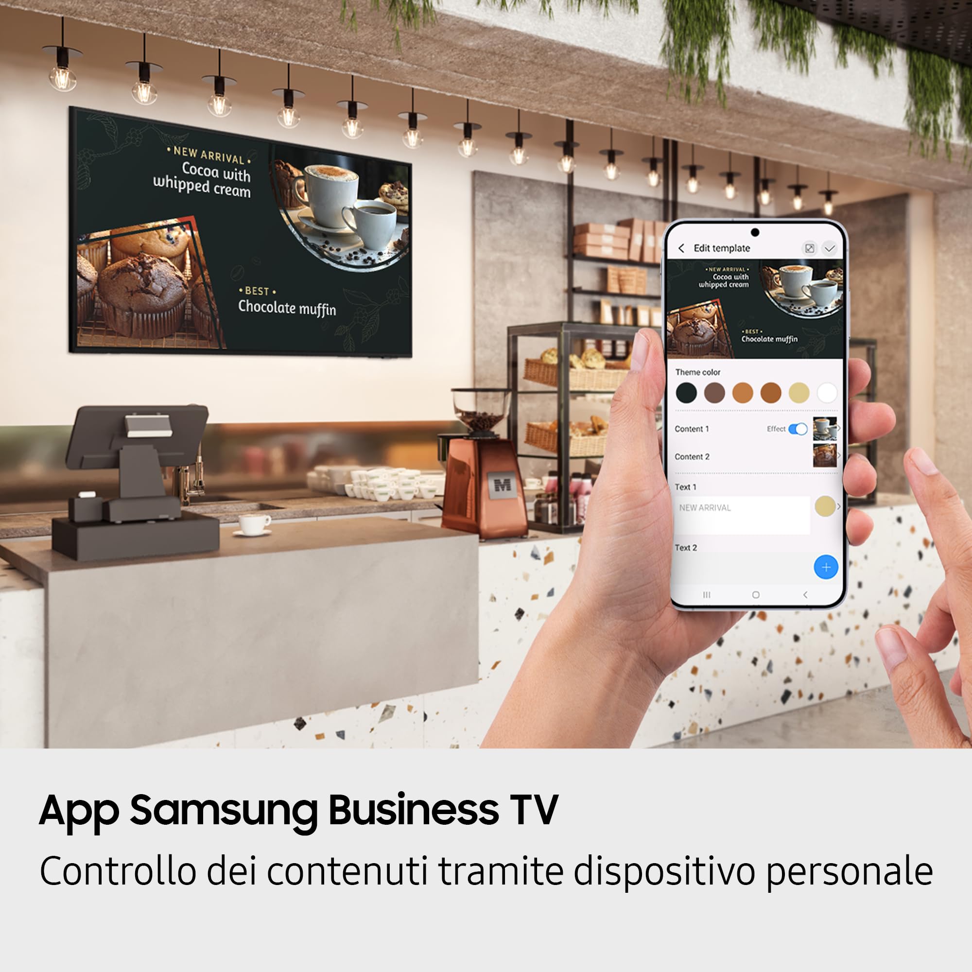 Samsung Business TV Serie BEF-H da 50", UHD 3840x2160 con Funzionalità HDR10+, Tizen, HDMI, USB, Bluetooth, WiFi, Accesso Remoto