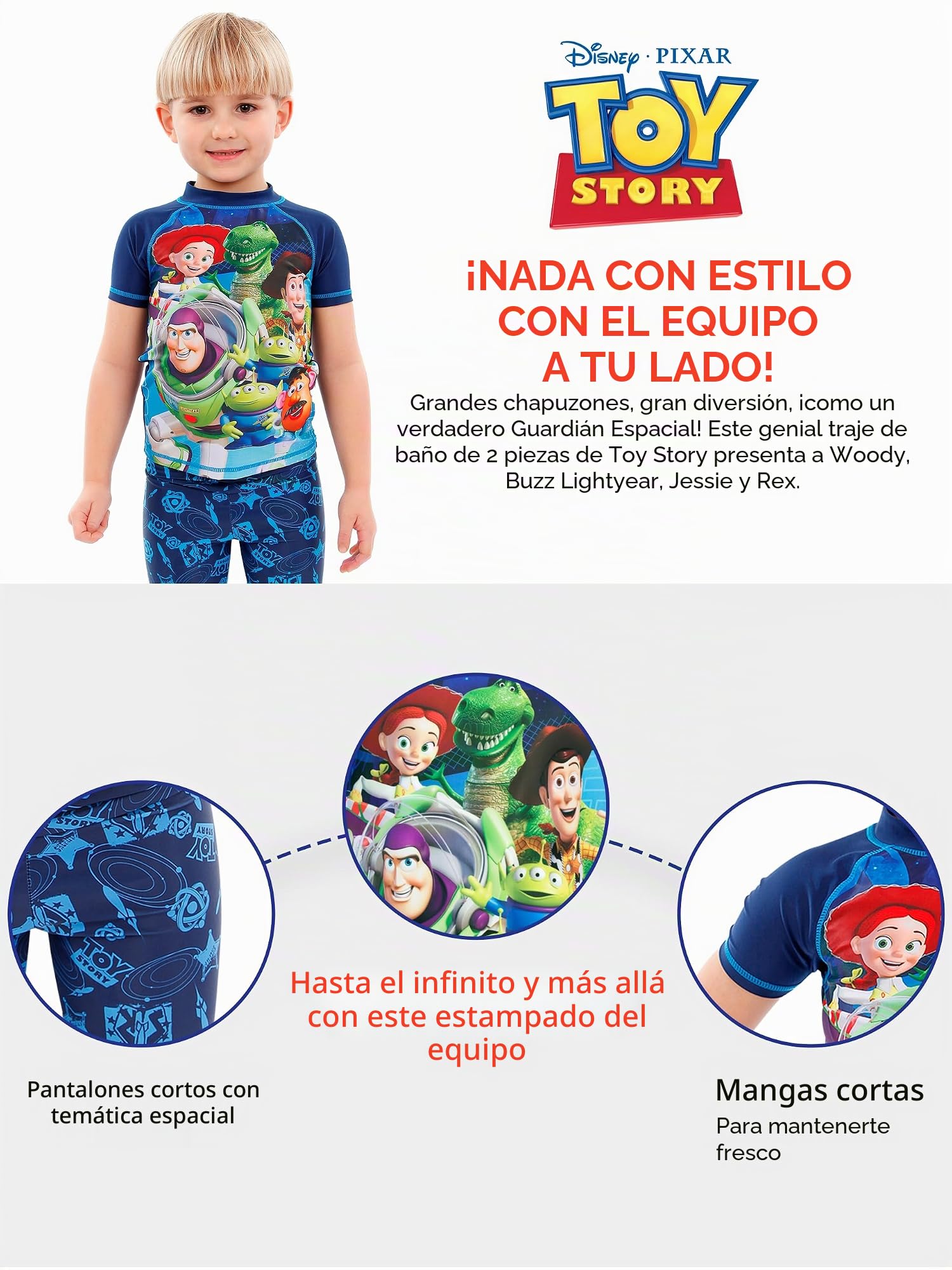 Disney - Bañador de Dos Piezas para niño - Toy Story
