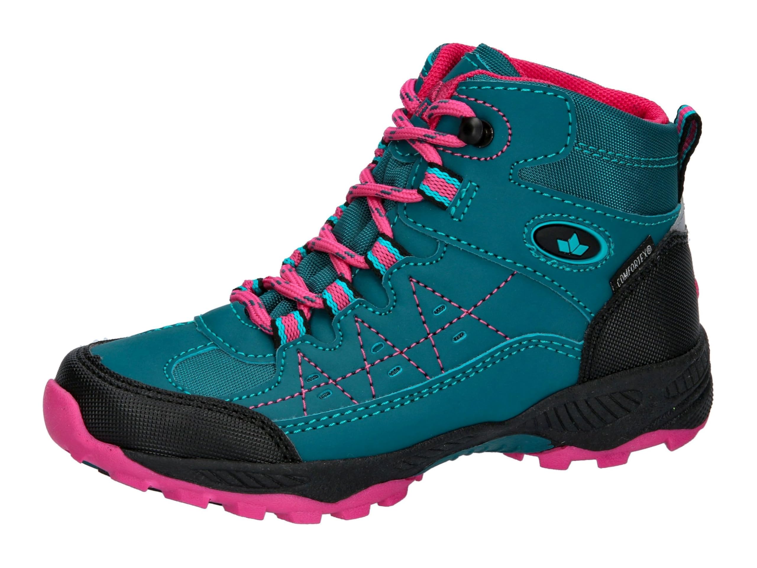 Lico Girls Ringo Cross Running Shoes, Petrol Pink Turquoise, 10.5 UK Child