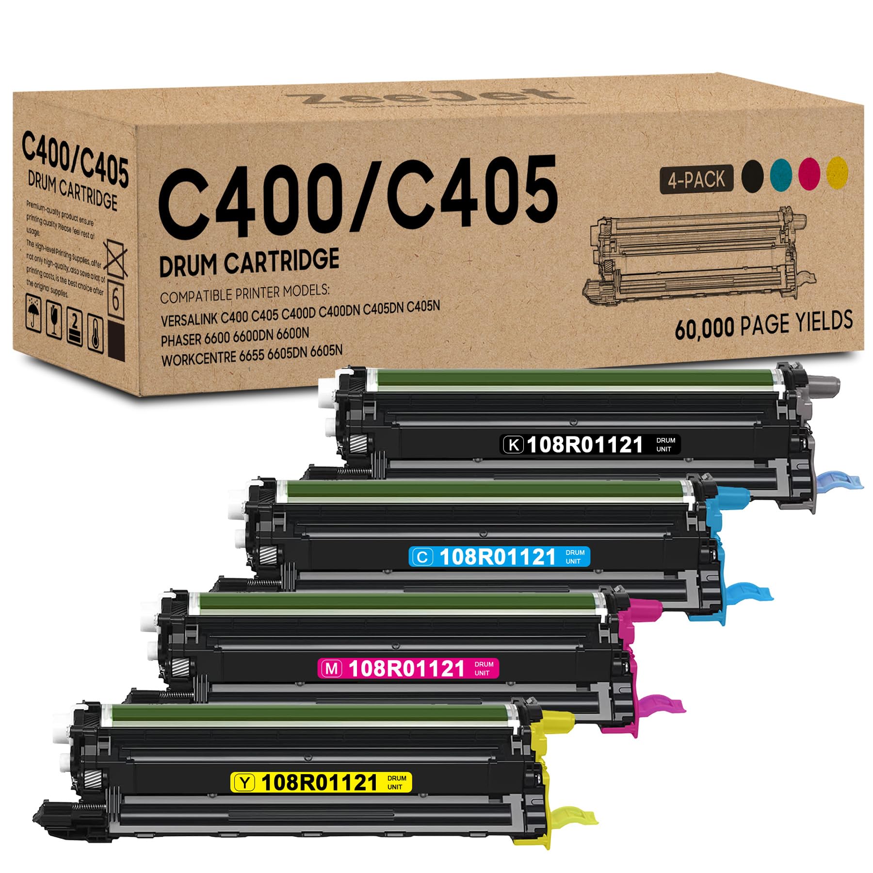 Versalink C400 C405 zestaw wkładów perkusyjnych zamiennik do Xerox 108R01121 jednostka obrazująca do Phaser 6600 Versalink C400 C405 WorkCentre 6655 6605 jednostka bębna do drukarki czarny
