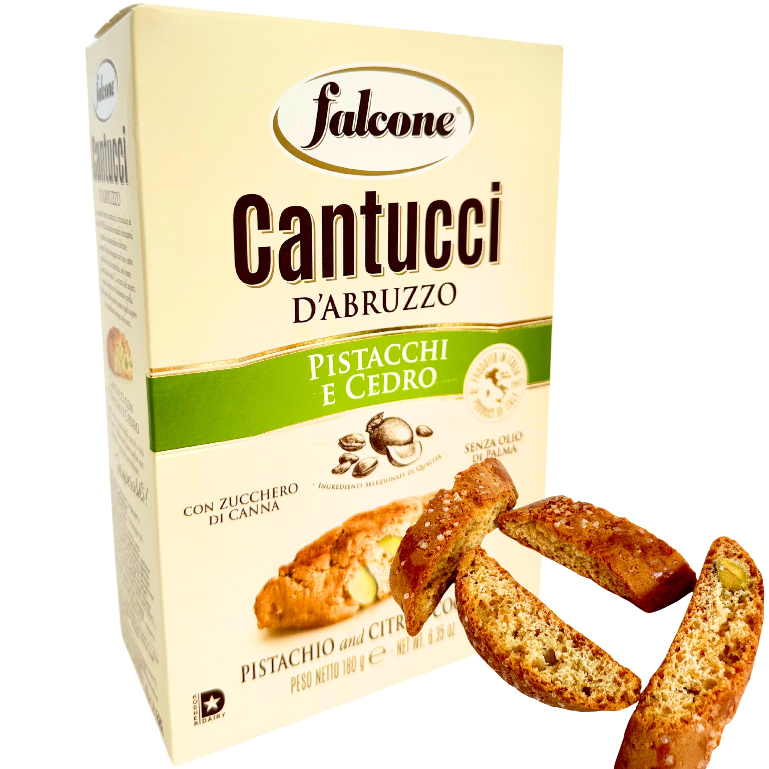 Amazon.com: Falcone Cantucci Pistachio Biscotti from Italy 6.35 oz