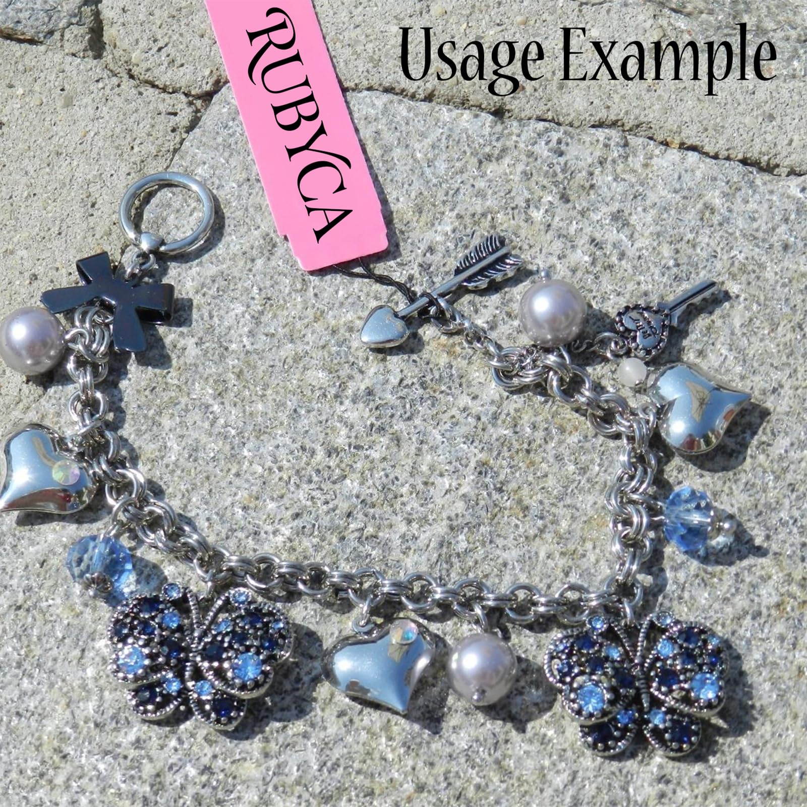 Amazon.com: RUBYCA 20Pcs Toggle Clasp Silver Color Charm Rolo