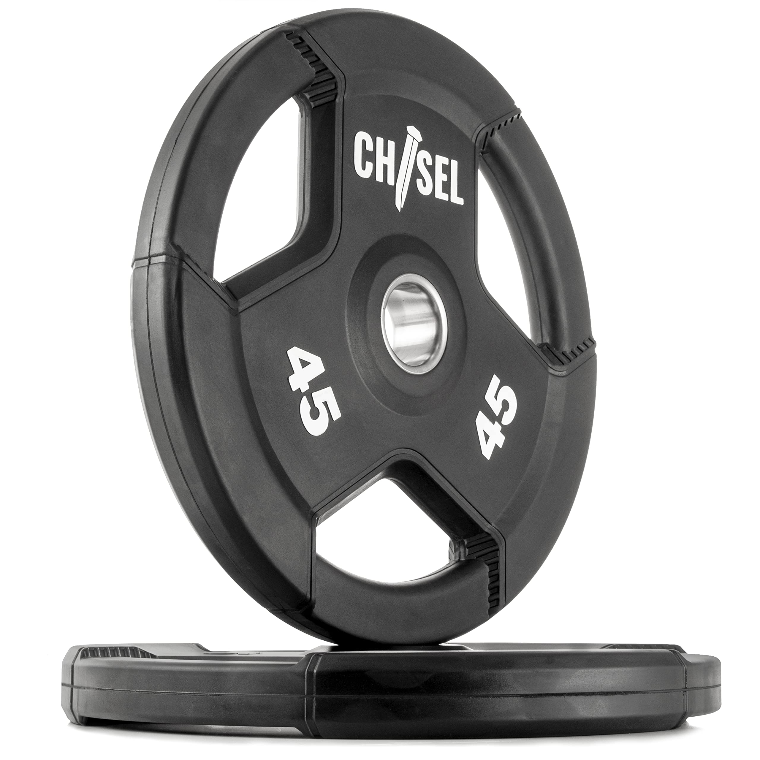 XMARK CHISEL Olympic Weight Plates, 45 lb Pair, Weights for Strength Training and Conditioning