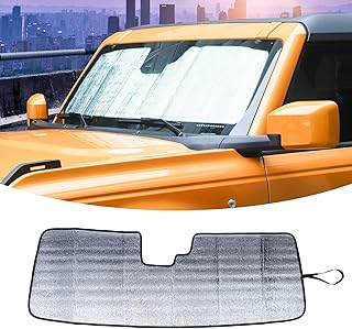 for Ford Bronco 2021 2022 Windshield Sunshade Truck Window Sun Shade Foldable Sun Visor for Ford Bronco 2021+ (not Suit for Sports)