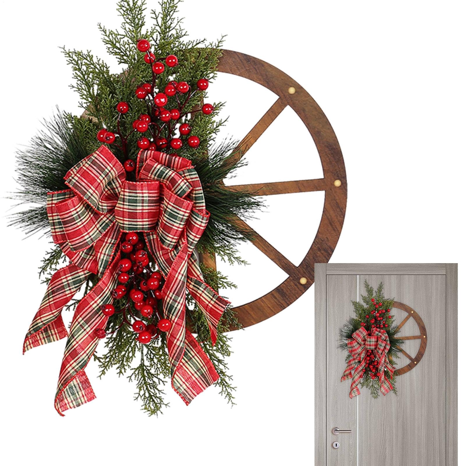 Guirlande de baies de pin rustique pour créer une ambiance chalet au salon