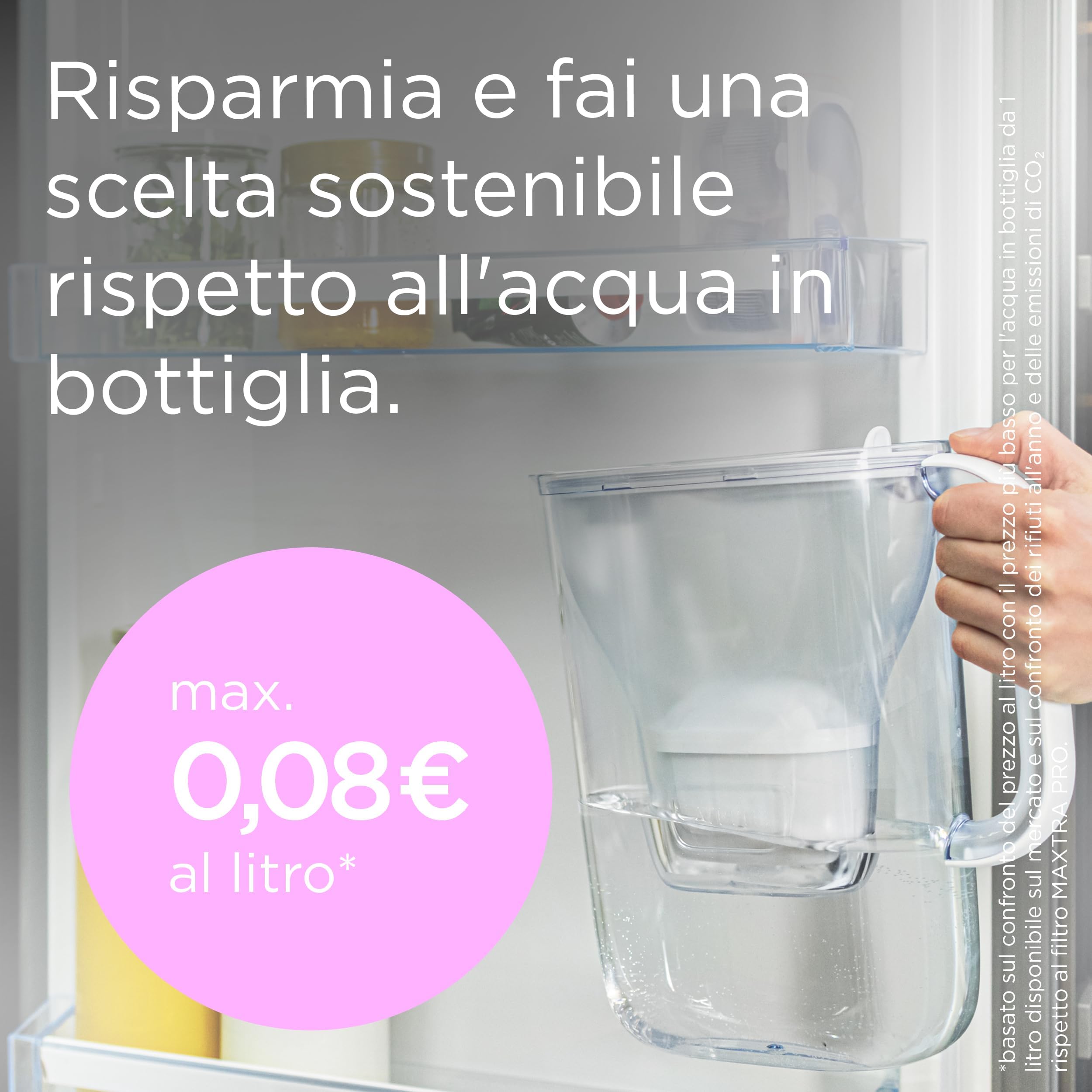 BRITA caraffa filtrante MAXTRA Style Essential, 6x filtri Pure Performance