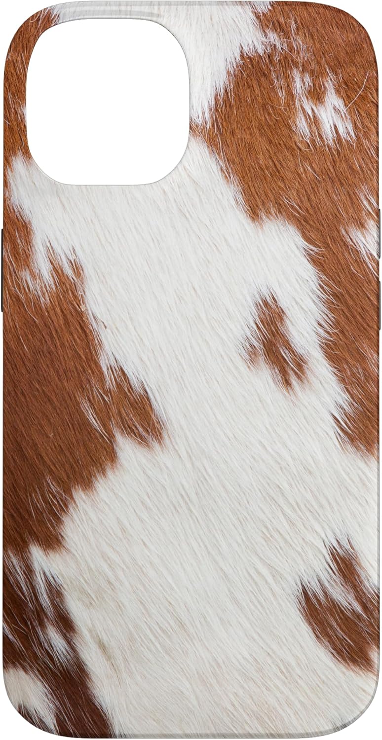 Cow Lookalike Cowhide Picture Case for iPhone XR