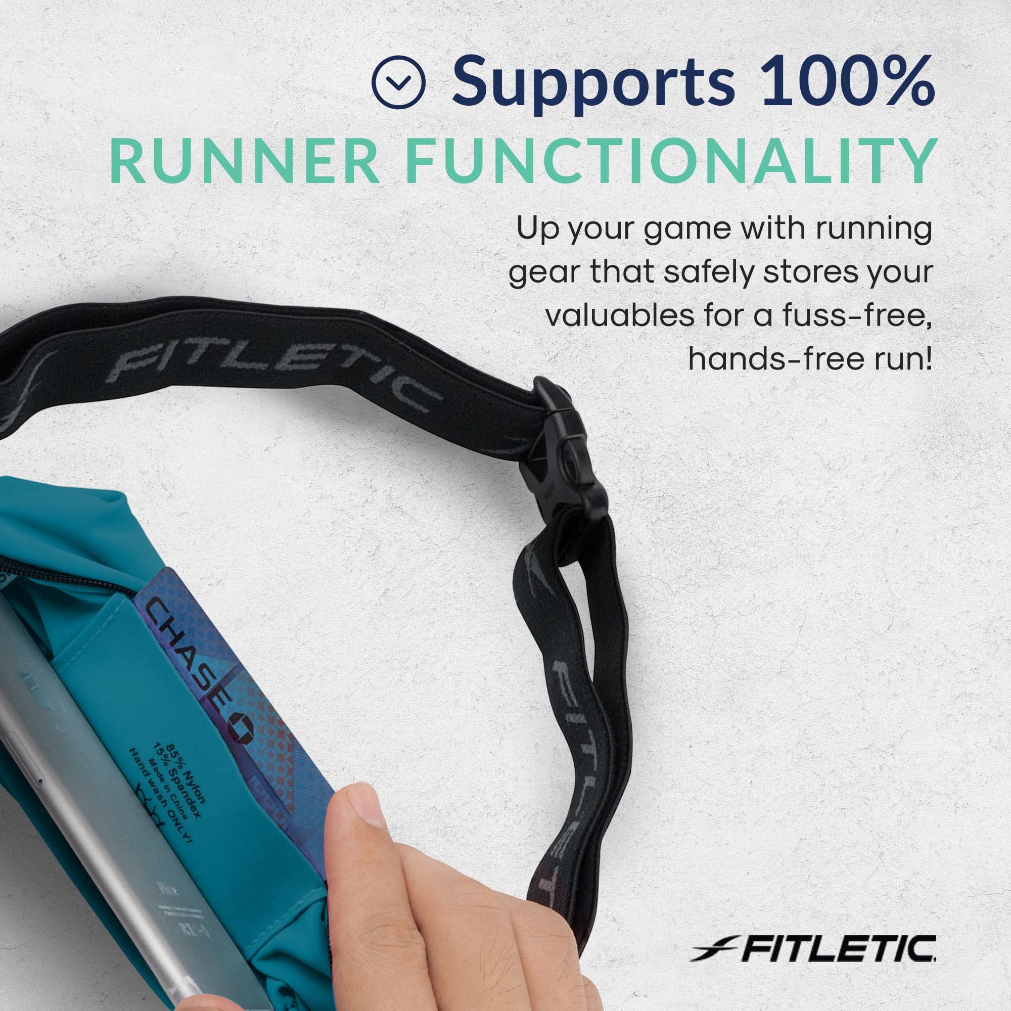 FitAthletic Mini cinturón deportivo verde – Bolsa compacta impermeable para teléfono celular, ideal para correr, correr, correr, carreras, ciclismo, fitness, viajes, pequeño, elegante y ligero para