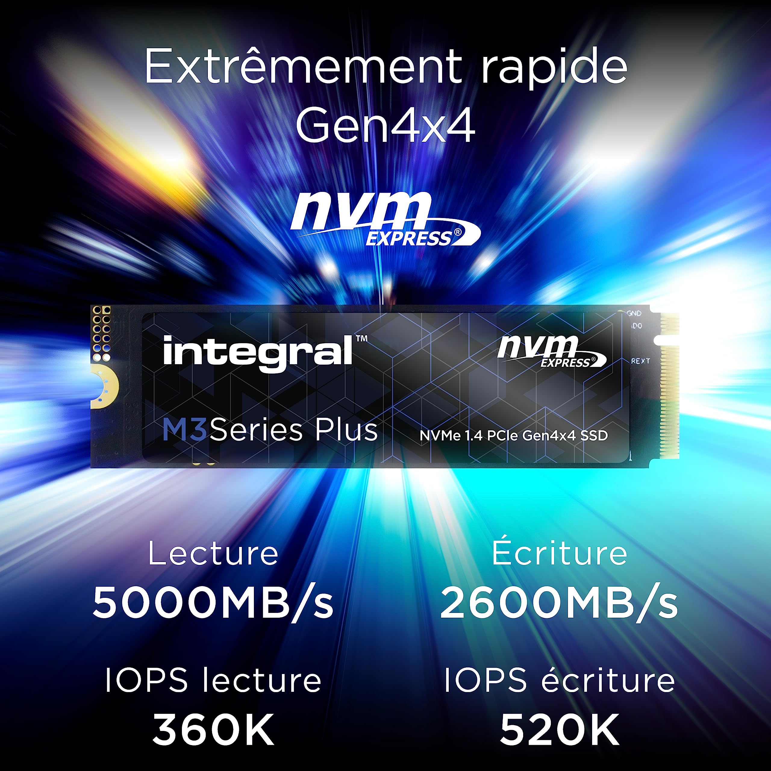 Integral 500GB NVMe SSD M.2 2280 PCIe Gen4x4 5000 MB/s Lesen – 2600 MB/s Schreiben M.2 Solid State Drive – Bild 2