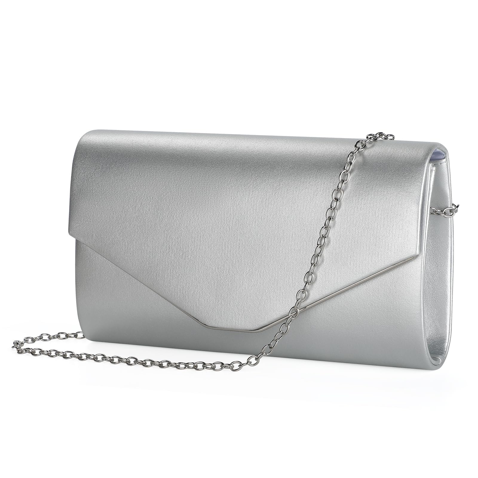 BAIGIO Pochette Donna PU, Borsa da Sera con Catena Staccabile, Elegante Busta per Ballo di Fine Anno, Matrimonio