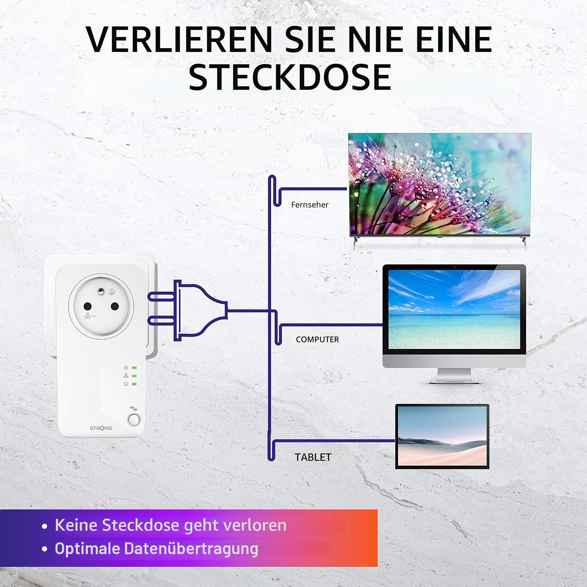 Strong AV600 Powerline Adapter 3-Pack – Bild 6