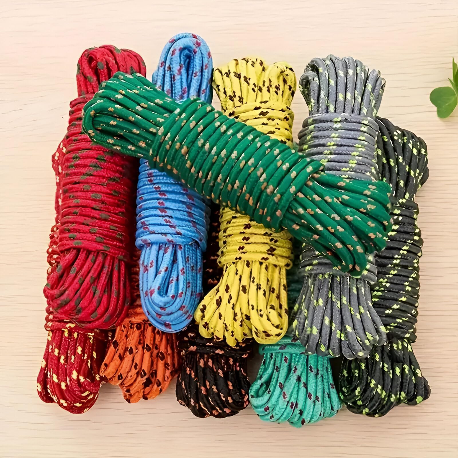 EMAAN Washing Line Ropes, Rope for hanging clothes Tents, Shelters and for Outdoor Activities, Camping, Hiking - Pulling and Lifting Rope حبل الحبل (12 Packs, 12 Packs)