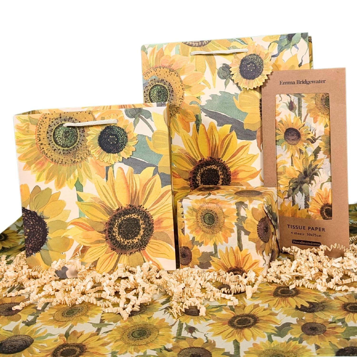 Emma Bridgewater Sunflowers Medium Gift Bag Gift Wrapping Accessory 613517 by Woodmansterne, Yellow - Image 4