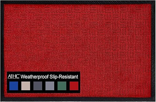 A1HC - Tapete de goma de polipropileno duradero y versátil para todo tipo de clima, para interiores y exteriores, fácil de mantener para puertas