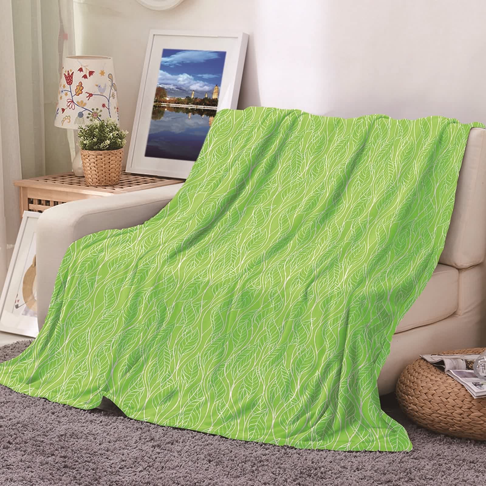 Plaid couverture polaire cocooning pour le lit et le canapé