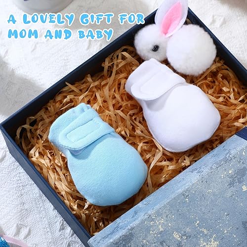 Miniatura 4 de Newcotte Mitones ajustables para bebés, guantes transpirables de algodón para recién nacidos, guantes cálidos para bebés para niños