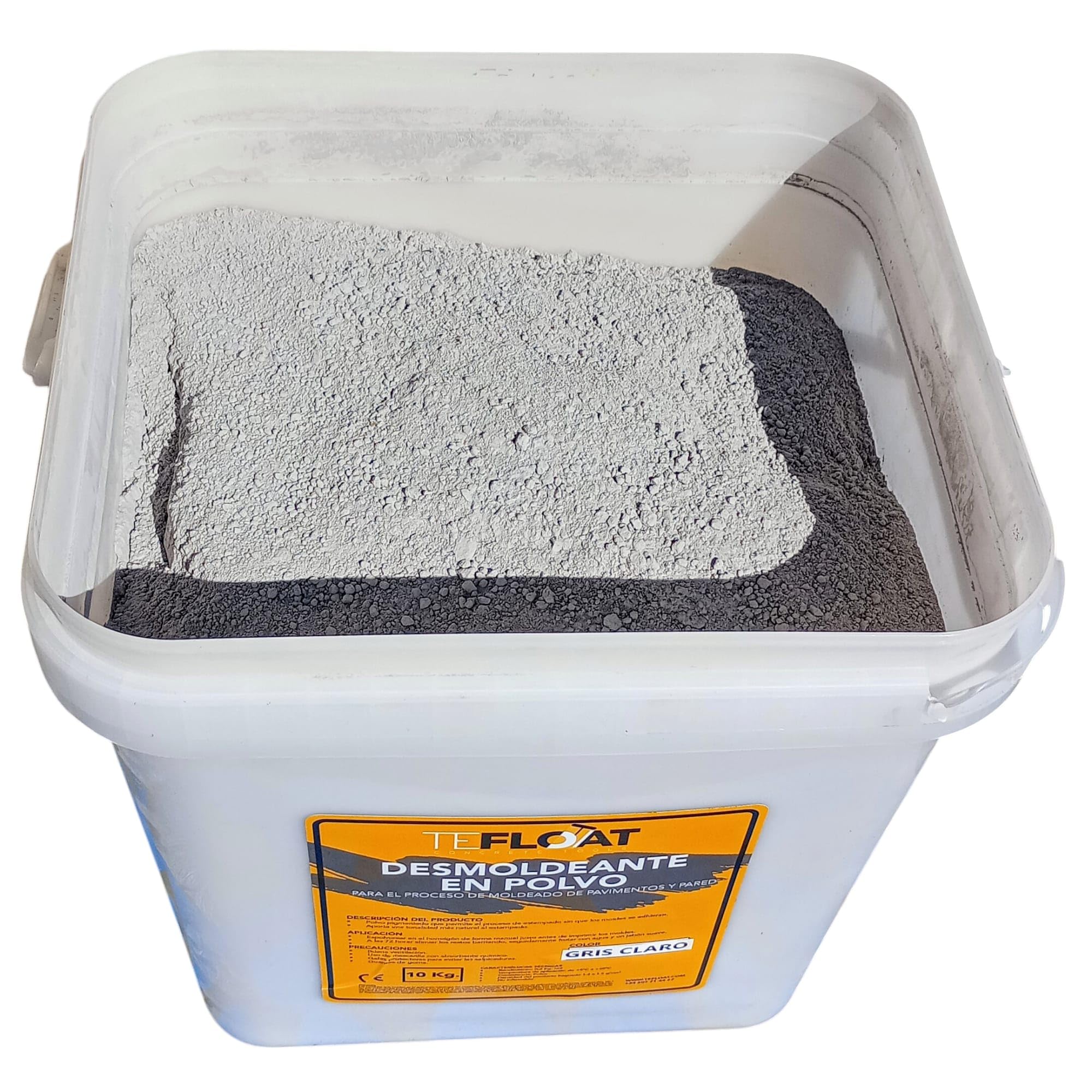 Desmoldeante en Polvo para hormigon impreso 10 Kg, (GRIS CLARO)