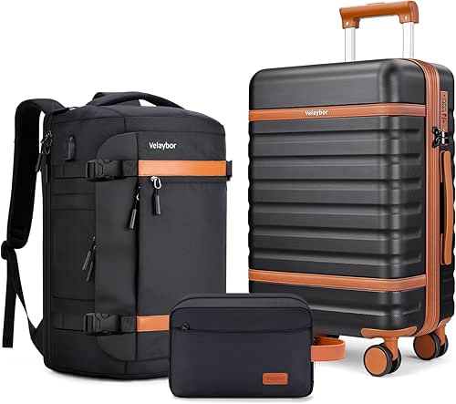 Luggage Sets 3 Piece with Spinner Wheels, Lightweight PC Hardside