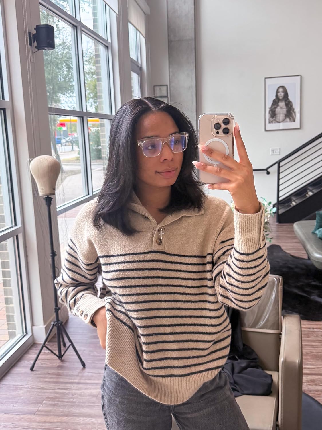 VISOONE TR90 Square Blue Light Blocking Glasses Fashion Computer Eyewear for Women and Men RANDI - Image 8