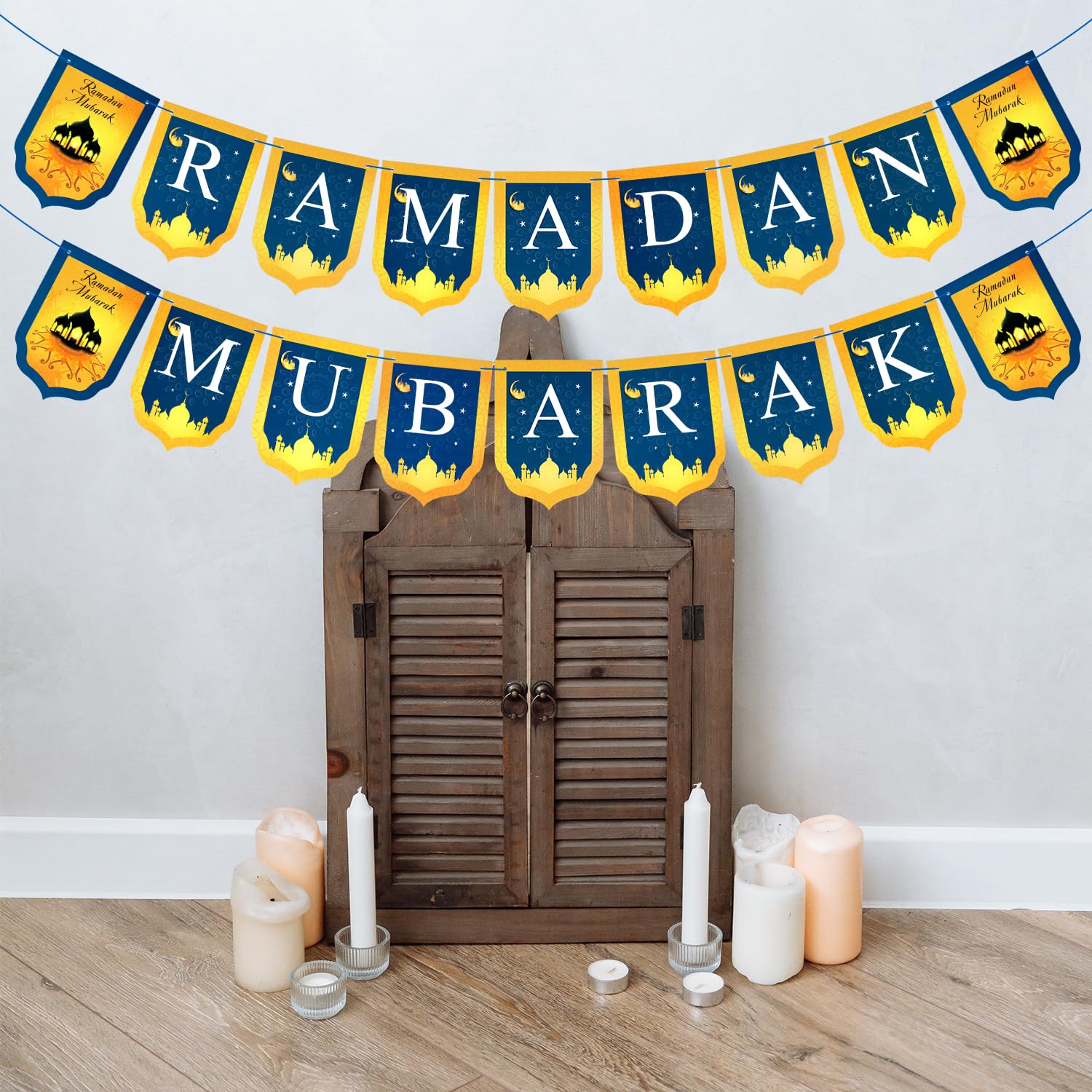 Striscione Ramadan Mubarak 180x110cm - Decorazione Feste Musulmane Eid