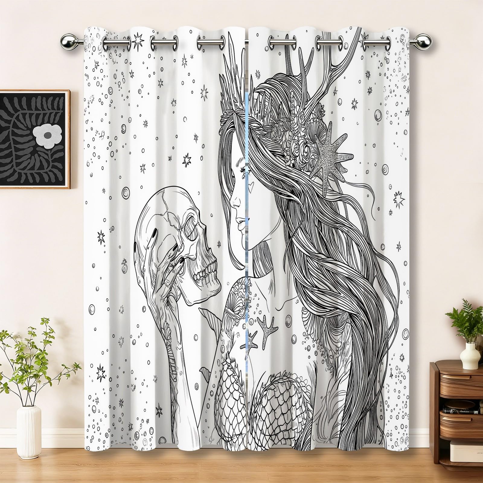 Rideaux occultants anti lumière et chaleur rideau thermique gris salon