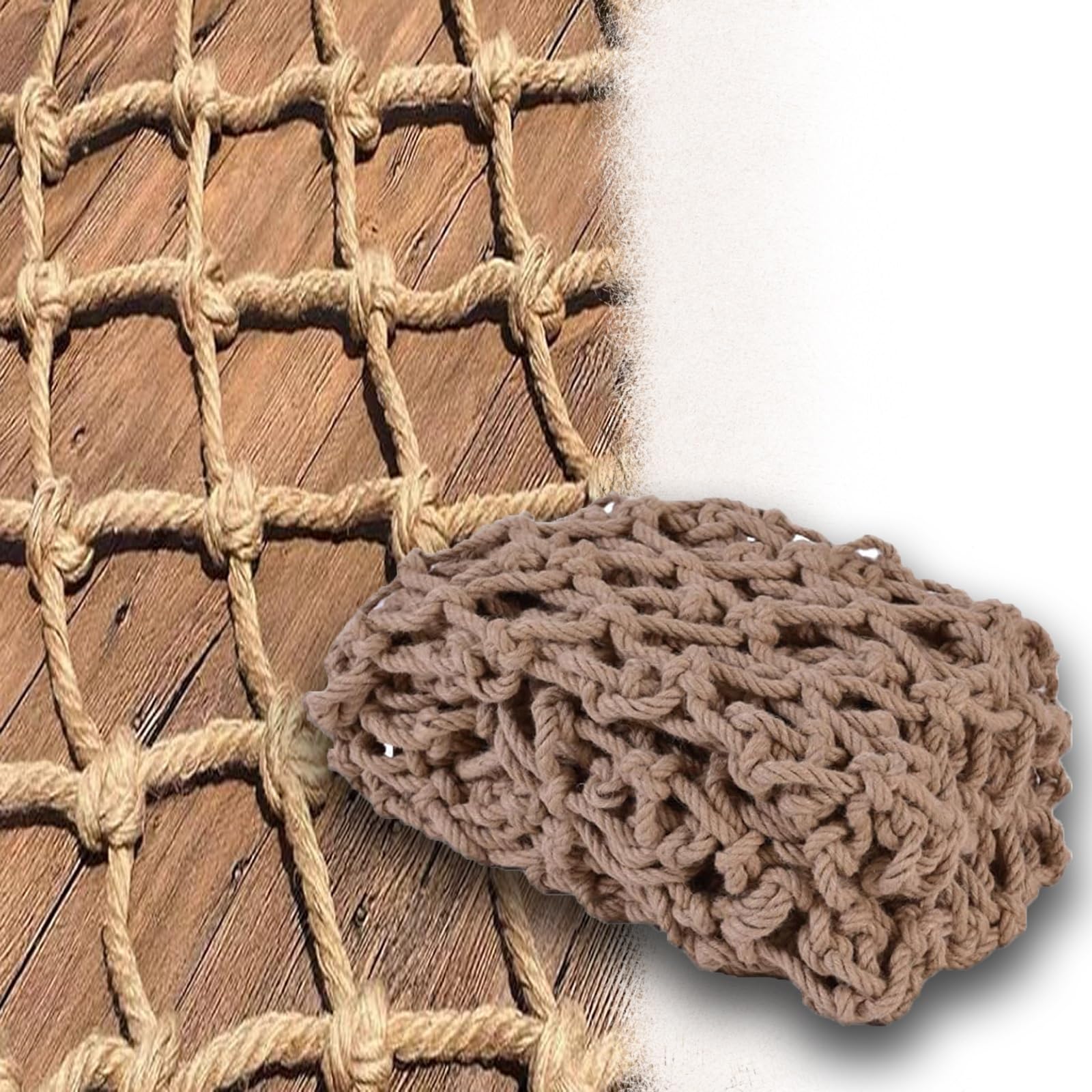 Gjzqdkx Heavy Duty Climbing Cargo Net 10X13ft - Safety Rope Netting For Loft, Balcony, Stairs, Garden & Playground - Indoor/Outdoor Rope Fence Protection Decor