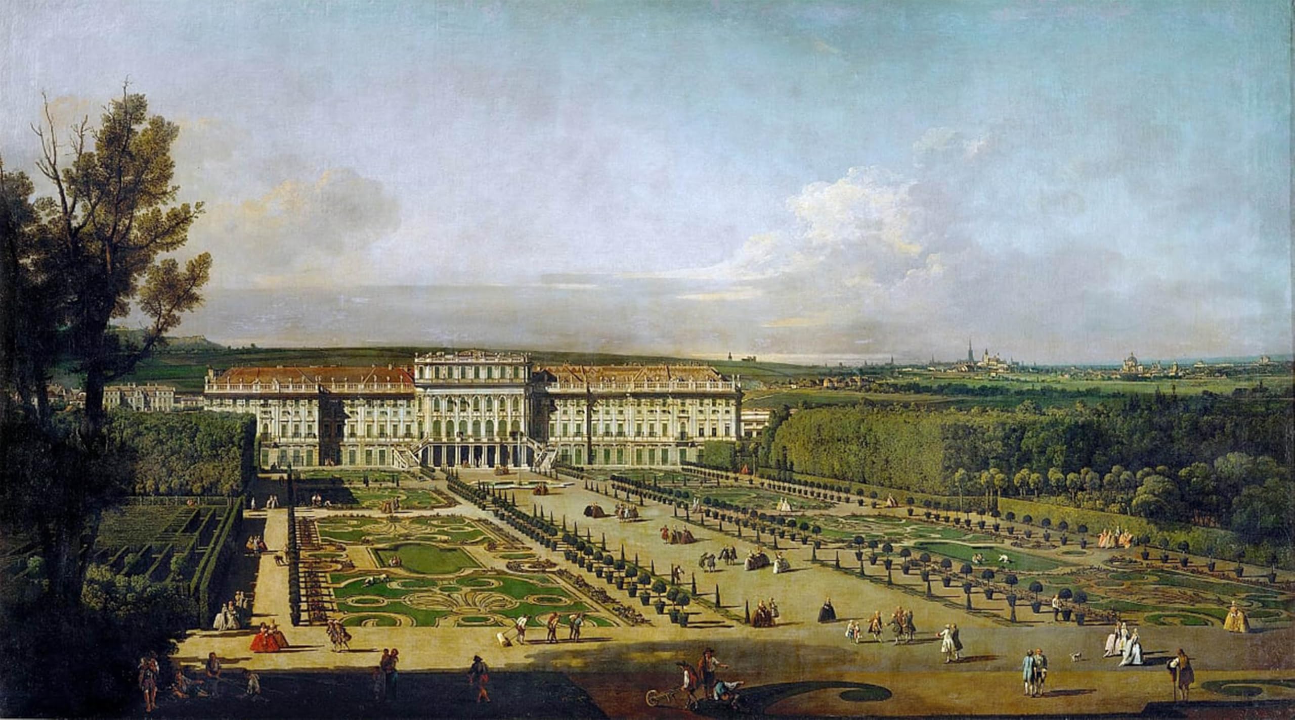 SERENDIPITP Aesthetic Poster Photo Wall Print Retro Picture Imperial Summer Palace Schönbrunn garden facade by Antonio Canal Modern Wall Artwork for Home Decor 60x90cm
