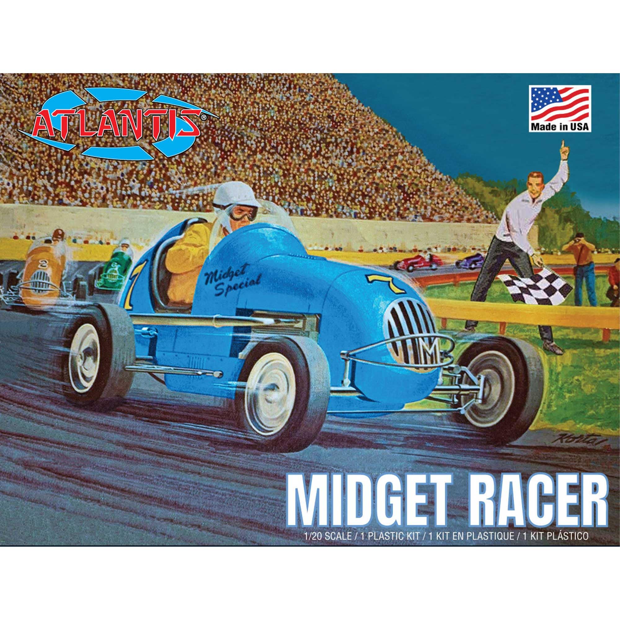 Photo 1 of ***FOR PARTS ONLY/ MISSING ASSEMBLY PIECES**** Atlantis M110 1/20 Scale Midget Racer Plastic Model Kit - Assembly Required