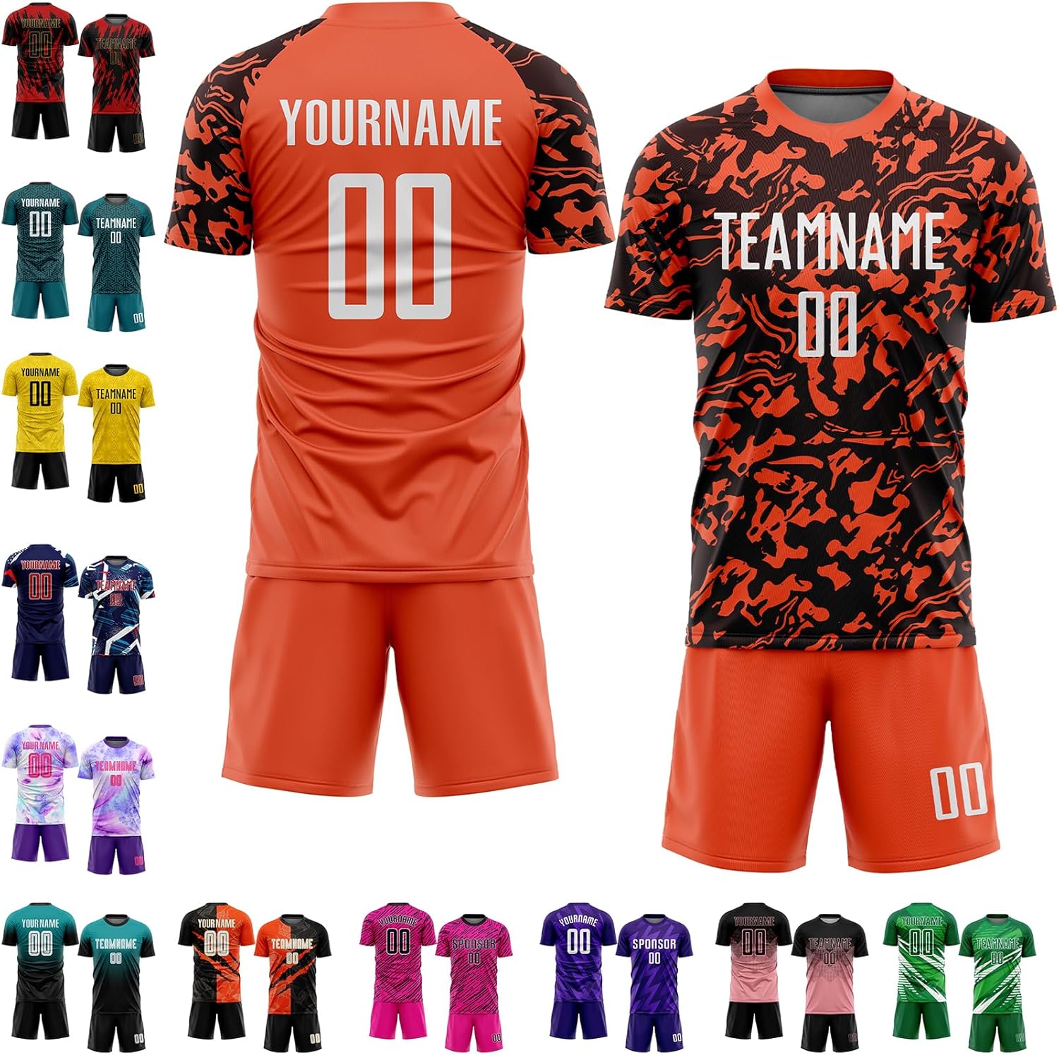 Orange-black-white